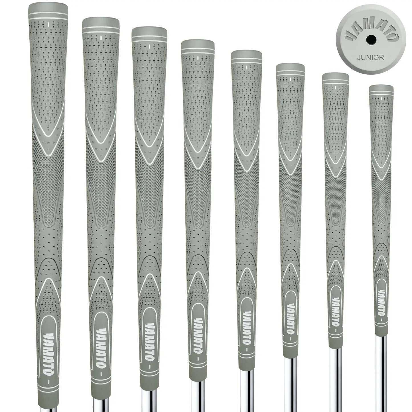 Yamato junior golf grips 8 pack for kids and youth, non-slip club grips front view display