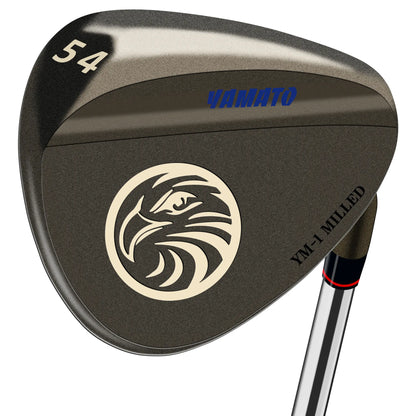 Yamato 54 degree golf wedge with deep CNC grooves, ideal for bunker escapes and soft landings.