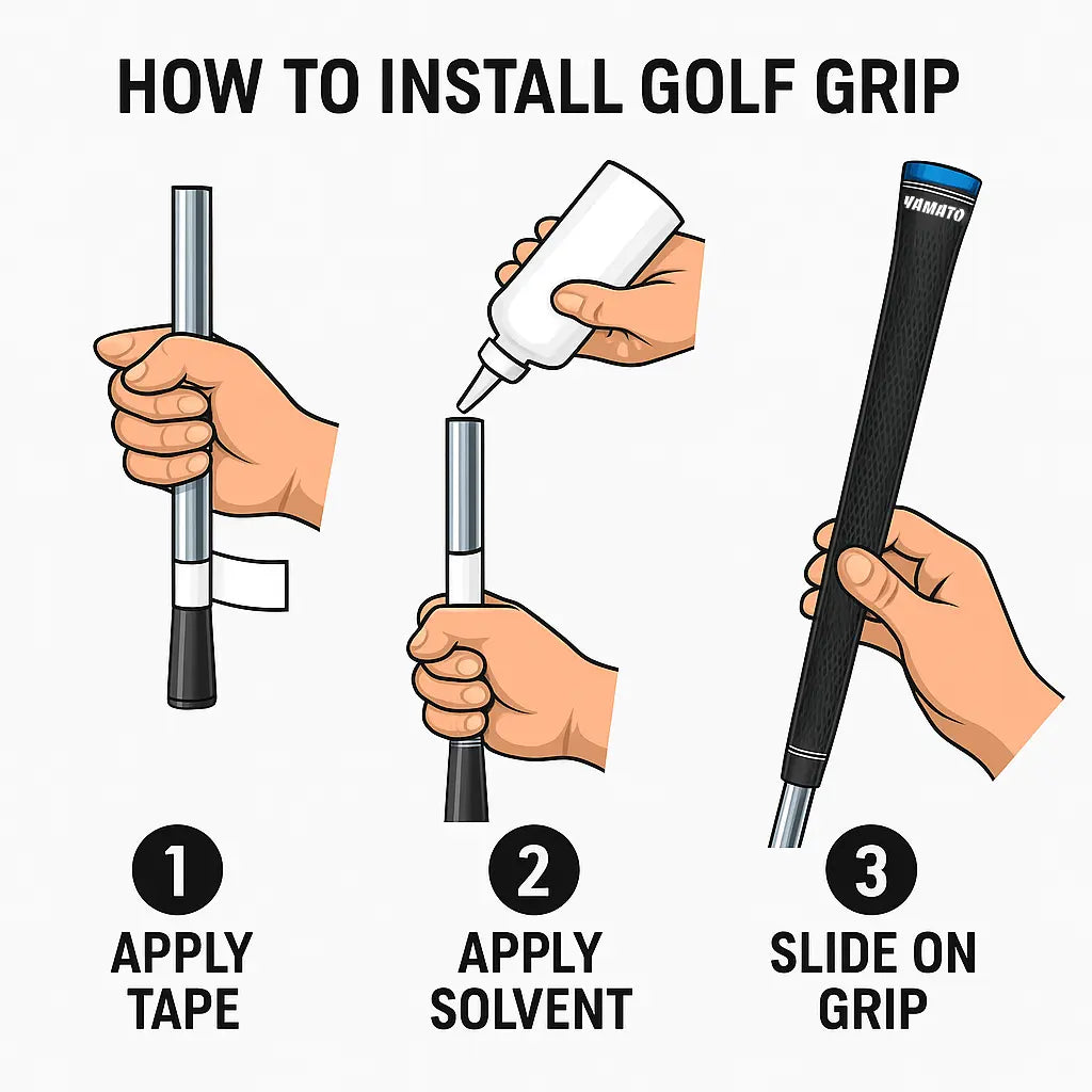 Yamato Jumbo Grip Installed on Golf Club