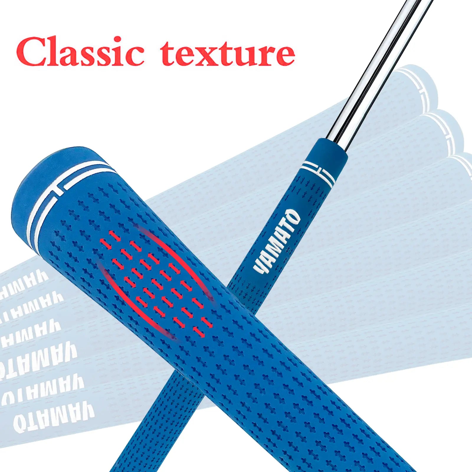 Close-up showing premium natural rubber texture with anti-slip pattern for all-weather performance.